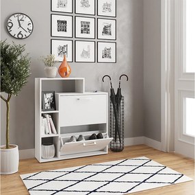 Wózek na buty biały 24.5x80x90 orlando