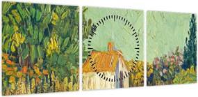 Obraz - Imitator of Vincent van Gogh, Landscape, reprodukcje (z zegarem) (90x30 cm)