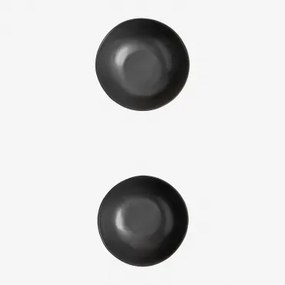 Zestaw 2 Misek Z Kamionki Belvere Czarna & Ø13 Cm - Sklum