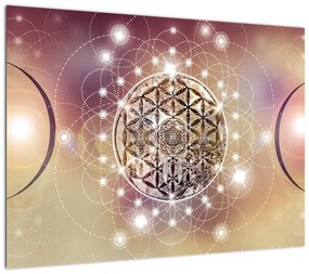 Obraz - Mandala z elementami (70x50 cm)