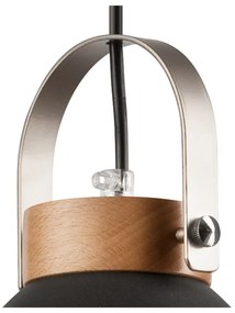 Czarna lampa wisząca z metalowym kloszem Danielle – LAMKUR