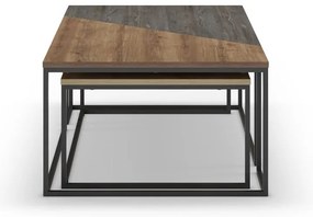 Stoliki z blatem w dekorze orzecha zestaw 3 szt. 70x110 cm Titan – Marckeric