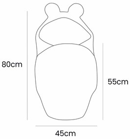 Rożek niemowlęcy z materiału sherpa w kolorze kości słoniowej 45x80 cm – Meowbaby