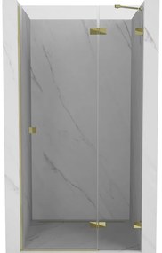 Mexen Lunar drzwi prysznicowe uchylne prawe 105 cm, transparent, złote - 834-105-000-50-00-P