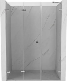 Mexen Lunar-F drzwi prysznicowe składane lewe 130 cm, transparent, chrom - 836S-130-050-01-00-L