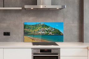 Szkło do Kuchni na Ścianę Plaża u Podnóża Szczytów