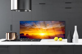 Szkło nad Blatem Złoty Zachód Nad Horyzontem