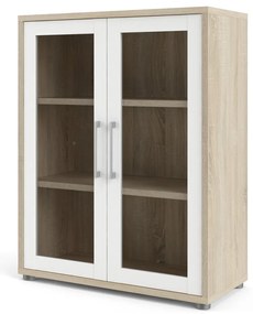 Biały regał modułowy w dekorze dębu 89x113 cm Prima – Tvilum