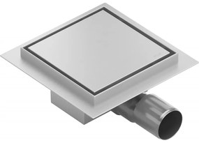 Mexen Flat-Q M13 wpust podłogowy kwadratowy 12 x 12 cm, inox - 1010012