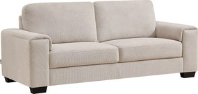 Kanapa 3-osobowa z teksturowanej tkaniny w kolorze beżowym EMBAPO