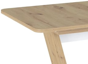 Stół rozkładany NIGEL 120(160)x80 dąb artisan/biały mat SIGNAL