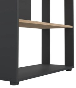 Antracytowo-naturalny regał w dekorze dębu 80x205 cm Sign – Tvilum