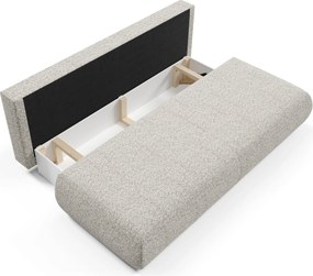 Masseno Sofa DELTA z funkcją spania i pojemnikiem na pościel, Rozkładana sofa - Jasnoszary, PUENTE 09