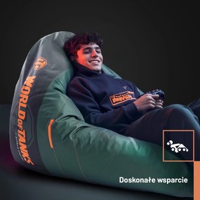 Duża pufa gamingowa do grania na konsoli Diablo World of Tanks
