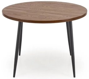 Stół okrągły BARRY 105x105 orzechowy/czarny HALMAR