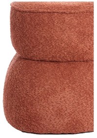Pomarańczowy puf z materiału bouclé Leyla – Light &amp; Living