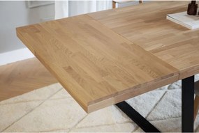 Dodatkowy blat do stołu ze szlifowanego drewna dębowego Rowico Brooklyn