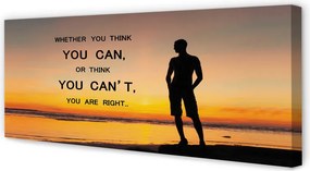 Zdjęcie na płótnie Napis na tle Morza