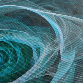Obraz - Abstrakcyjny różowy niebieski z czarnym tłem (z zegarem) (90x30 cm)