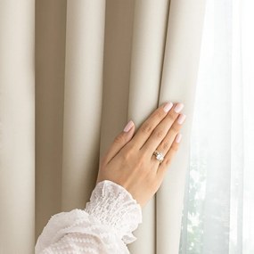 Kremowa zasłona częściowo zaciemniająca (dimout) 140x250 cm Carli Tie – Restilo