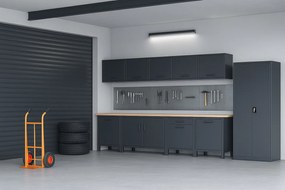 Metalowa szafa warsztatowa Bruno 92x50x185 cm, antracyt