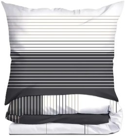 Pościel Bawełniana Greno Premium Bianco Nero 200x220 Czarna GRENO