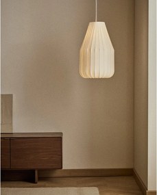 Biała lampa sufitowa z tekstylnym kloszem ø 30 cm Somar – Kave Home