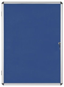 Gablota informacyjna z tekstylną powierzchnią, niebieska, 720 x 980 mm