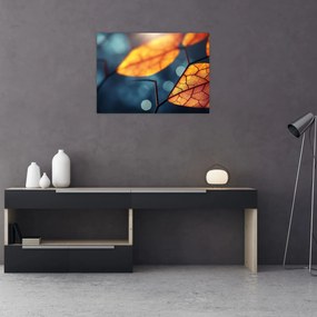 Obraz na szkle - Tekstura liści (70x50 cm)