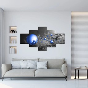 Obraz ciemnoniebieskich kul (125x70 cm)