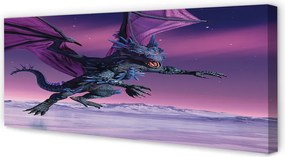 Zdjęcie na płótnie Smok na Kolorowym Niebie