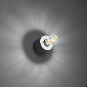 Kinkiety industrialny Nalvado, beton - 1 źródło światła 3000K - L.10 x H.10 cm - szary