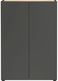 Antracytowa szafka na buty w dekorze dębu 74x105x33 cm Alviano – Germania