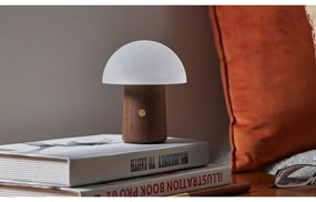 Biała/w ciemnym naturalnym kolorze lampa stołowa LED (wysokość 12,5 cm) Alice Mushroom – Gingko