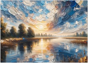 Obraz na szkle - Słońca nad wodą (70x50 cm)