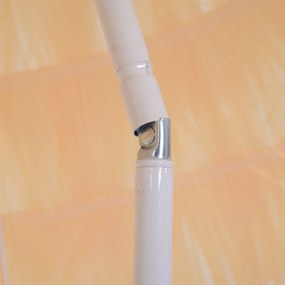 Outsunny Parasol Hawajski Beżowy Ø160 cm Parasol Plażowy Ogrodowy Imprezowy Wielokolorowy Stylowy Ochrona przed Słońcem | Aosom PL