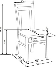 Tapicerowane krzesło do jadalni Hubert 8 dąb miodowy