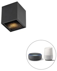 Inteligentny reflektor designerski czarny w tym WiFi GU10 - Qubo HoneyDesignerski Oswietlenie wewnetrzne