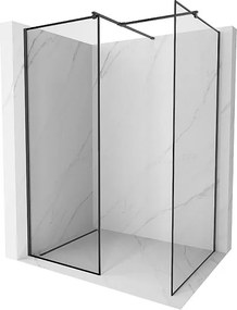 Mexen Kioto ścianka prysznicowa Walk-in 130 x 70 cm, czarna ramka, czarna - 800-130-202-70-70-070