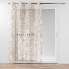 Firana na przelotkach z metalicznym nadrukiem, MELISSE, 140 x 240 cm