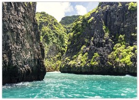 Obraz na szkle - górska rzeka (70x50 cm)