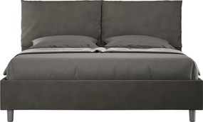 Łóżko bez stelaża tapicerowane 160x200 microfibra Szary Antea