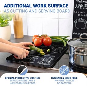 Płyty ochronne na kuchenkę ze szkła hartowanego zestaw 2 szt. 52x30 cm Kitchen Rules – Maximex