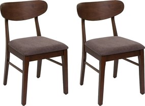 Krzesło do jadalni MCW-M59 (zestaw 2 sztuk),  ciemna rama, taupe