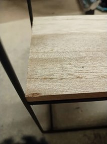 PROMOCJA Półka ścienna z ramkami na zdjęcia KIVORA 40x30 cm, czarna II jakość