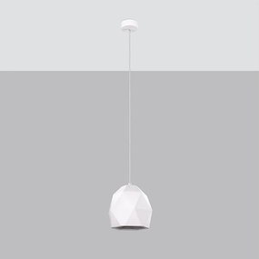 Lampy wiszące nowoczesny Mintx, ceramika - 1 źródło światła 4000K - L.20 x H.125 cm - biały