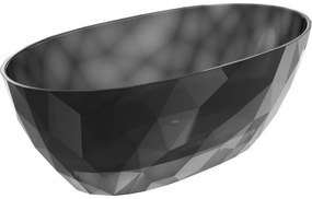 Mexen Orax black wanna wolnostojąca transparentna 170 x 80 cm, korek chrom - 58081708013