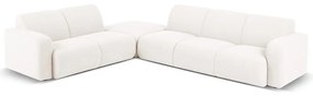 Biały narożnik z materiału bouclé (lewostronny) Molino – Micadoni Home