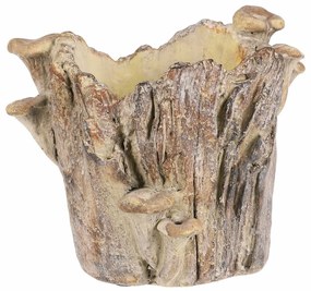 Opakowanie betonowe - pień z grzybami, 19 x 17 x16 cm