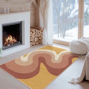 Żółto-szaroróżowy chodnik odpowiedni do prania 80x200 cm Strawberry Creamsicle – Mila Home